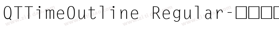 QTTimeOutline Regular字体转换